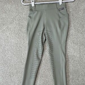 Kerrits Kids Coolcore Silicone Full Leg Pocket Equestrian Riding Tech Tights Med